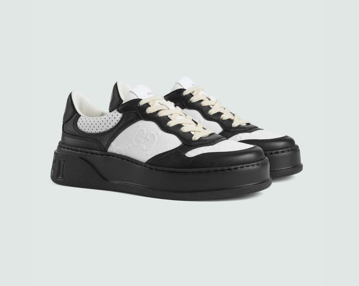 Women’s GG print embossed sneakers – bag666